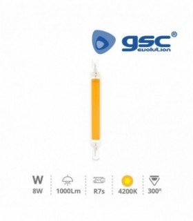 Lámpara lineal LED COB 118mm R7s 8W 4200K