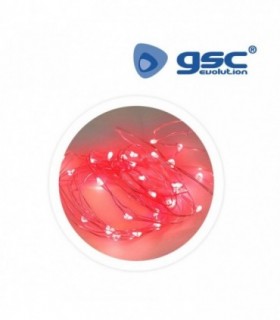 GUIRNALDA ROJA 4M 40 LEDS A PILAS