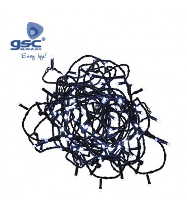 GUIRNALDA 8 FUNC. 10M 100 LEDS 6000K IP44
