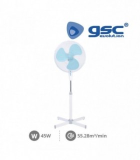 VENTILADOR PIE BLANCO 45W 43x125