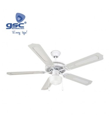 VENTILADOR TECHO BLANCO C/LUZ 60W 132x49