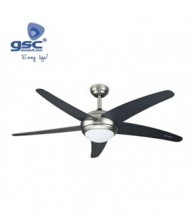 VENTILADOR TECHO NEGRO C/LUZ C/MANDO 60W 132x41