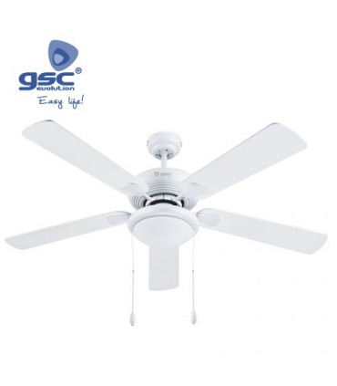 VENTILADOR TECHO BLANCO C/LUZ 60W 132x44