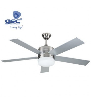 VENTILADOR TECHO NIQUEL C/LUZ C/MANDO60W 130x45