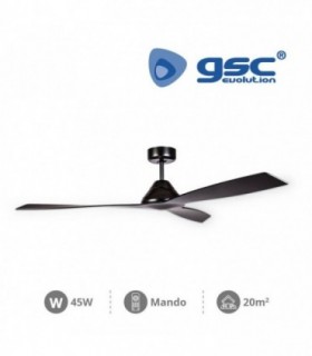 VENTILADOR TECHO DC NEGRO 45W 132 cms