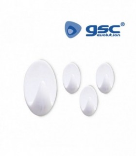 Pack 4 Perchas adhesivas Blancas