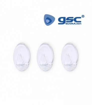 Pack 3 Perchas adhesivas Transparentes