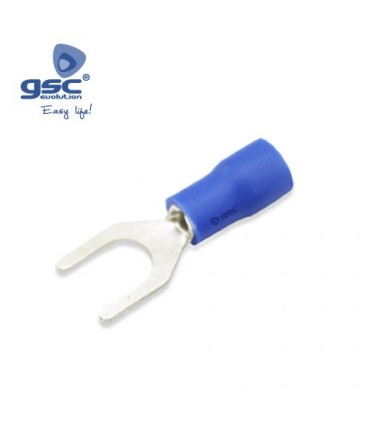 BOLSA 50 TERMINALES HORQUILLA 6,5/2,5 AZUL