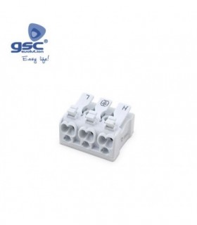 BOLSA 5u.TERMINAL CONEXION 3 POLOS+DOBLE PULSADOR