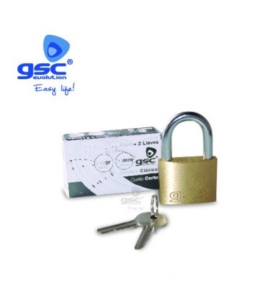 CANDADO LATON CLL CORTO ACERO 30mm