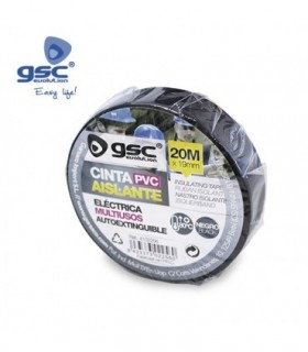CINTA AISLANTE PVC NEGRA 20 mts x 25 mm