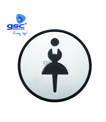 SIMBOLO BAÑO ADHESIVO MUJER