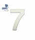 Número puerta 7 acero inoxidable con adhesivo