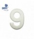 Número puerta 9 acero inoxidable con adhesivo