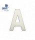 Letra puerta A acero inoxidable con adhesivo