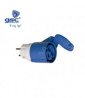 ADAPTADOR SCHUKO A BASE 2P+T 16A