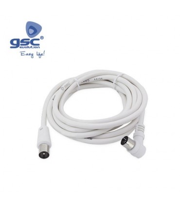 ALARGO TV 2,5 M ACODADO BLANCO